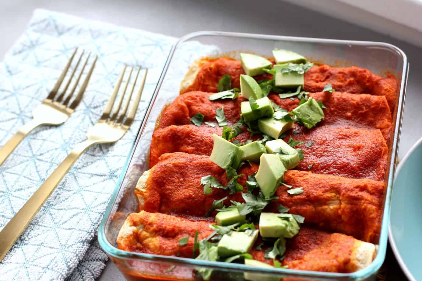 Vegan Black Bean Enchiladas - I Heart Vegetables