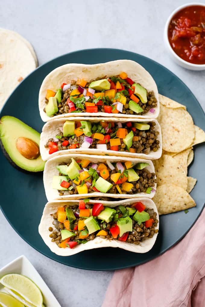 Vegan Lentil Tacos - I Heart Vegetables