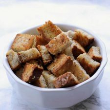 croutons in a bowl