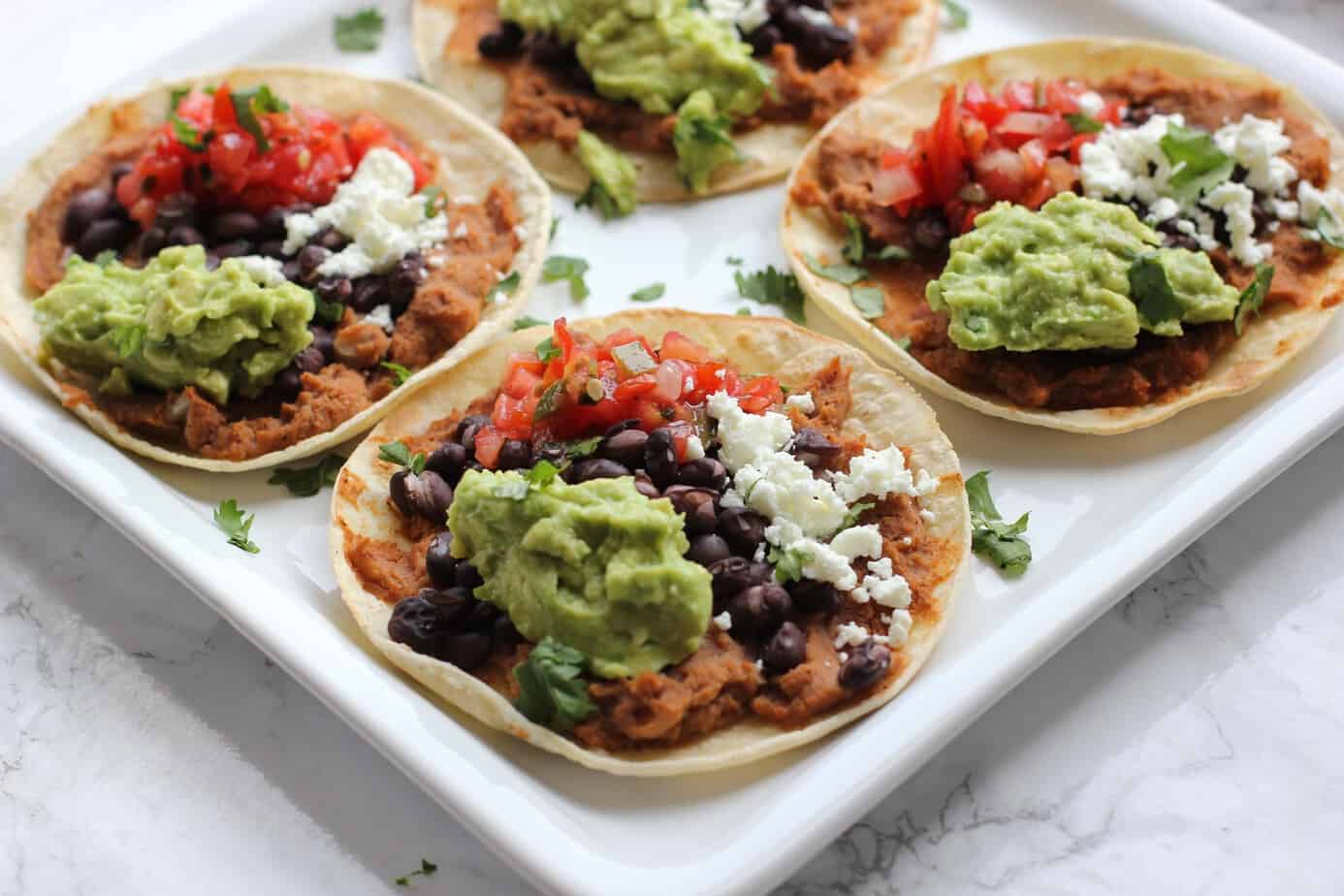 tostadas on a plate