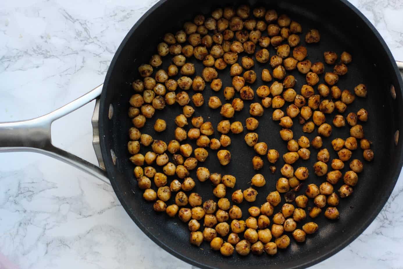 chickpeas in a pan