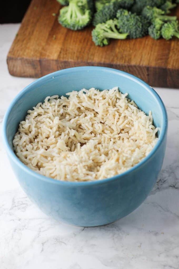 brown rice in a bowl