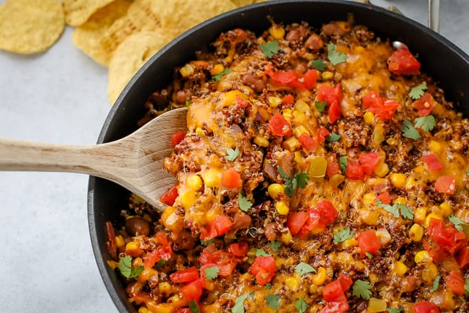 Quinoa Taco Skillet - I Heart Vegetables