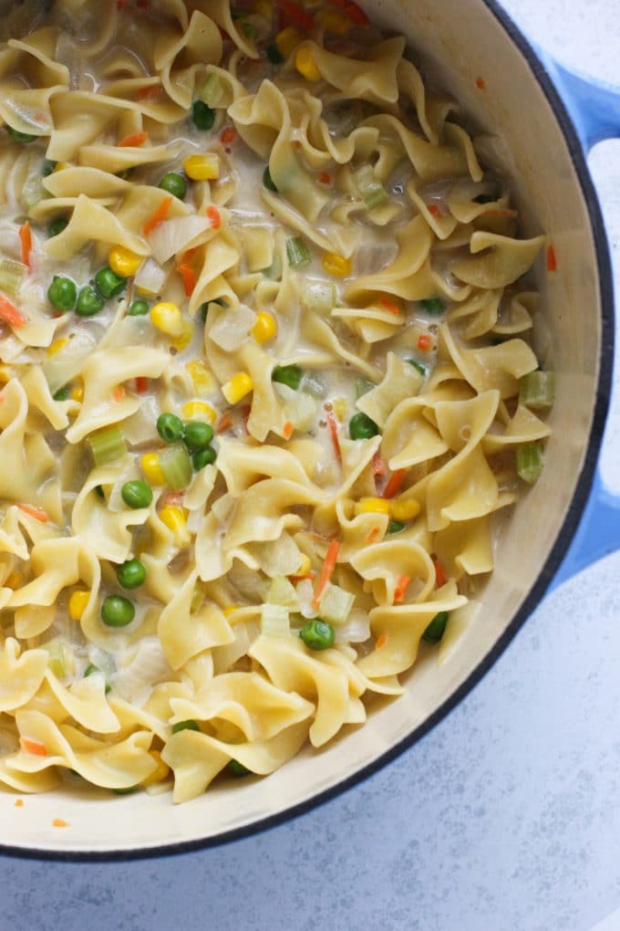 Creamy Noodles in a pot