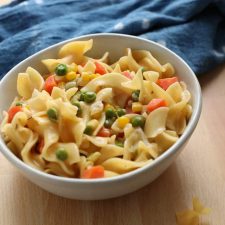 creamy veggies and noodles