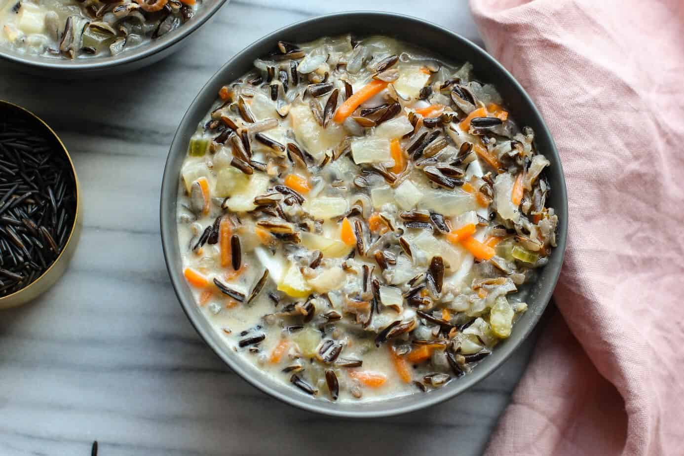 vegetarian wild rice soup