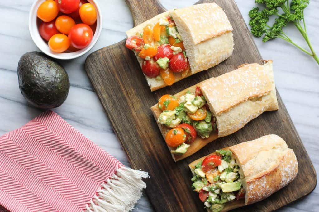 avocado tomato sandwiches