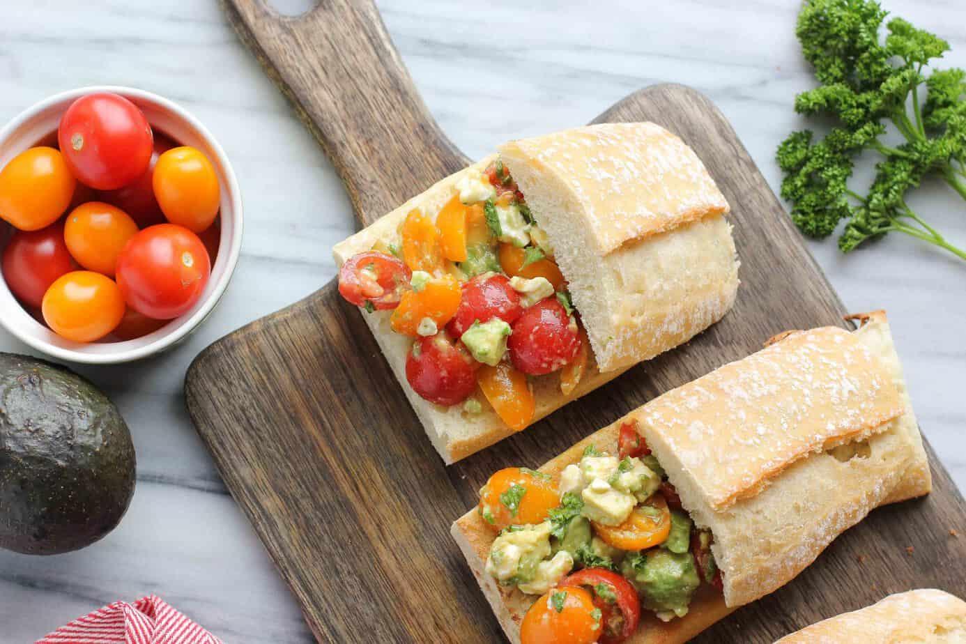 avocado salad sandwiches