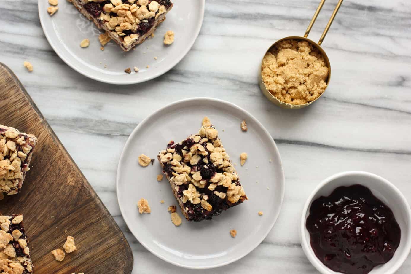 vegan crumble on a plate