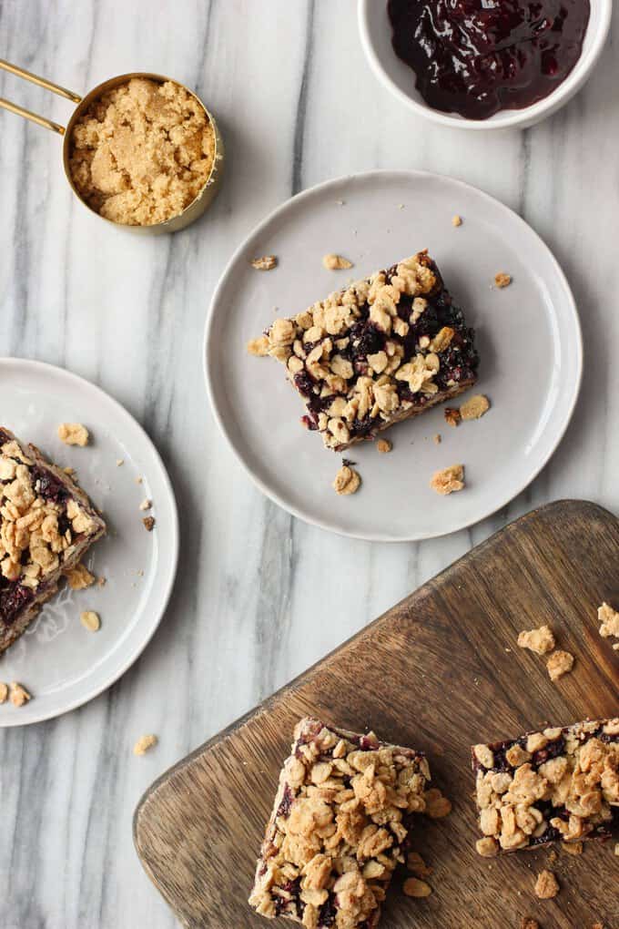 vegan crumble on a plate