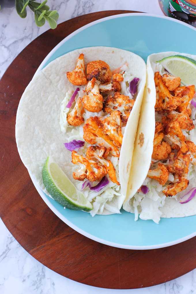 Buffalo Cauliflower Tacos