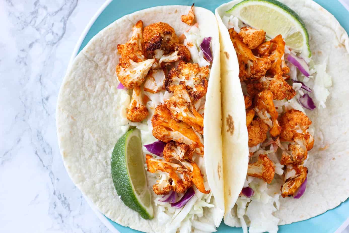 Buffalo Cauliflower Tacos I Heart Vegetables