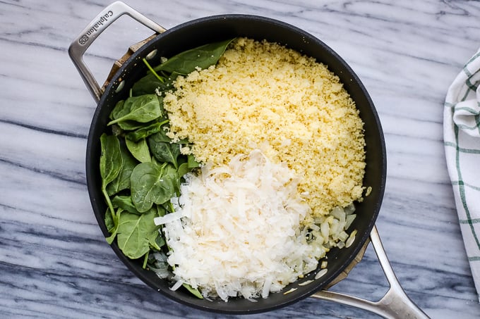 parmesan spinach couscous