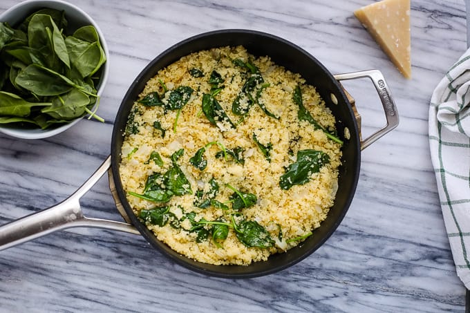 couscous with spinach