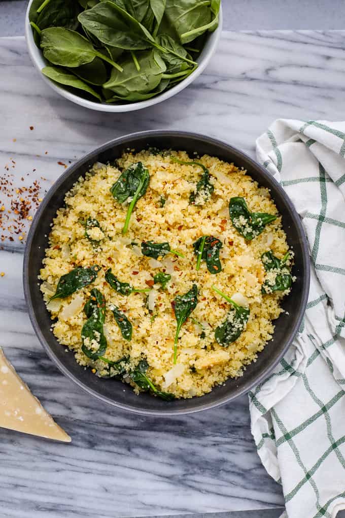 couscous with spinach