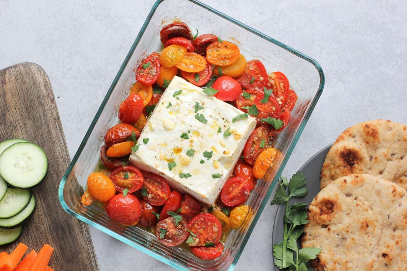 Baked Feta Cheese with Tomatoes I Heart Vegetables