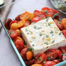 Baked feta with tomatoes
