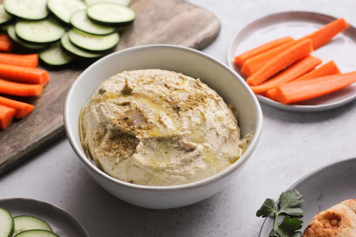 Za'atar Spiced Hummus I Heart Vegetables