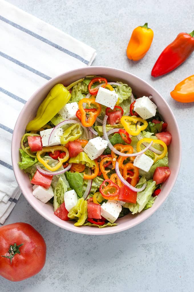 10-Minute Italian Chopped Salad - Easy and Healthy - Pinch Me Good