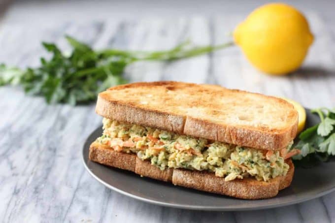 A sandwich sitting on top of a table