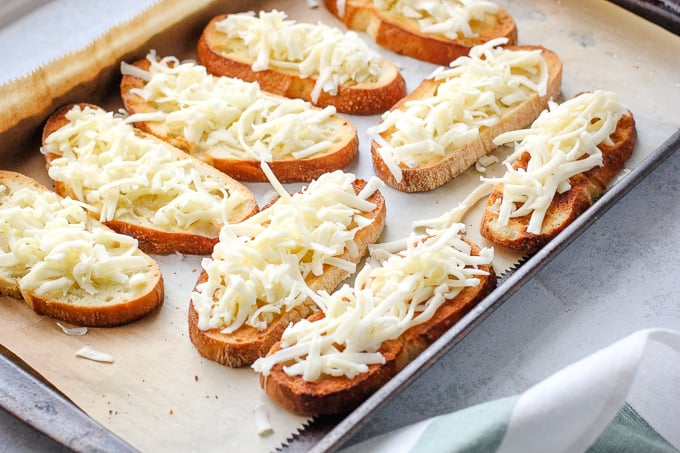 Baked bread with cheese