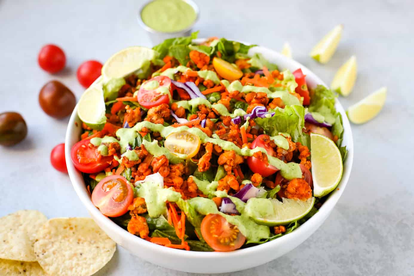 Tempeh Taco Salad - I Heart Vegetables