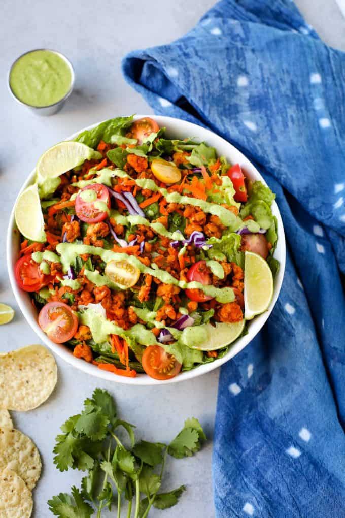 Tempeh Taco Salad I Heart Vegetables