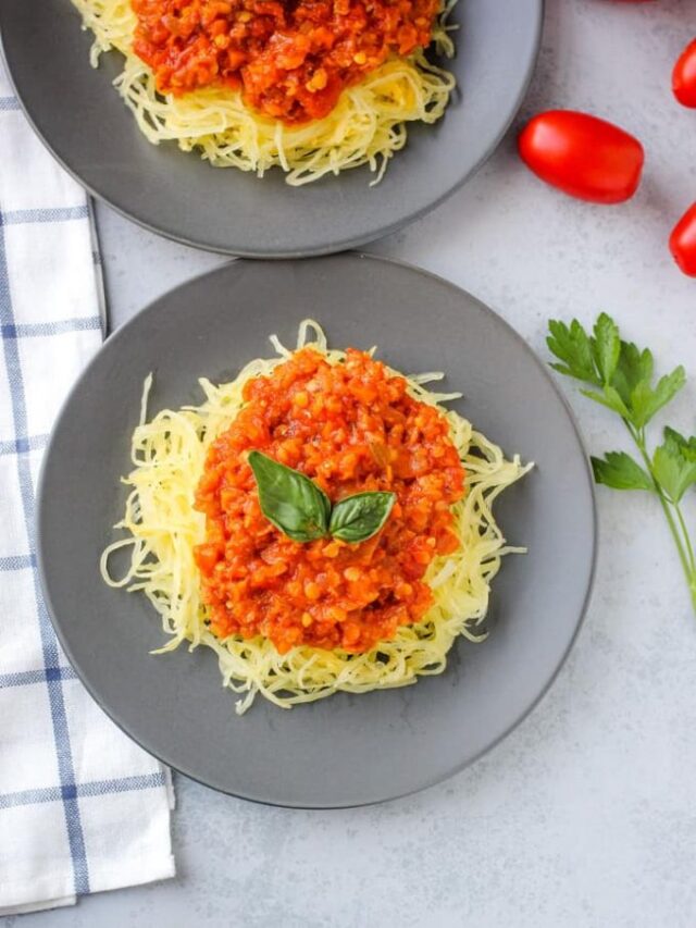 spaghett squash with sauce