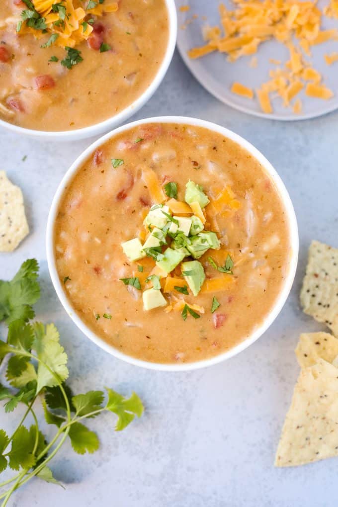 Cheesy tortilla soup