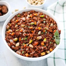 A bowl of quinoa pilaf