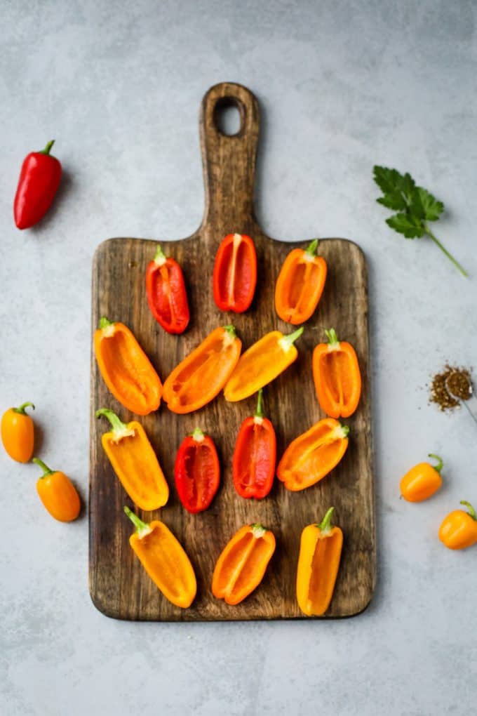 sliced bell peppers