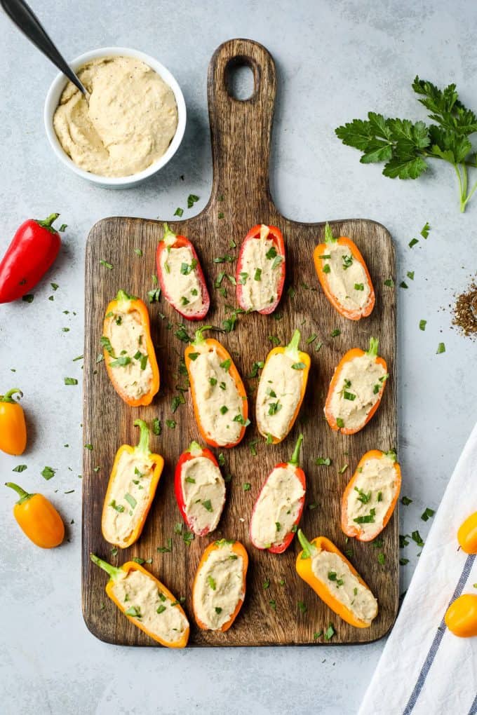 hummus stuffed peppers