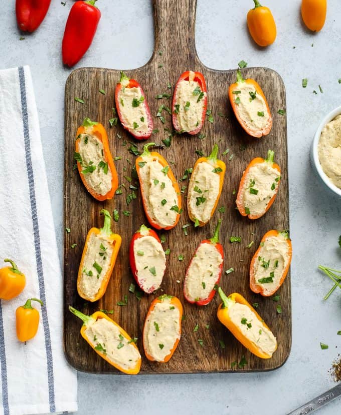 hummus stuffed peppers