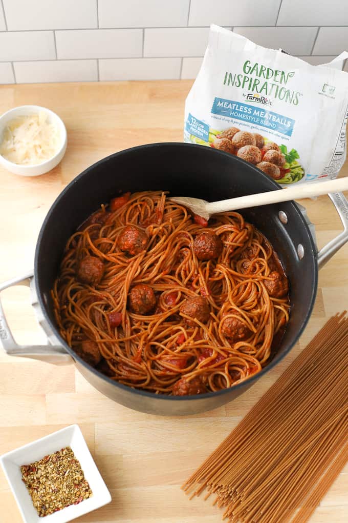 one pot spaghetti and meatballs
