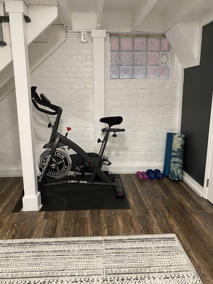 basement workout area