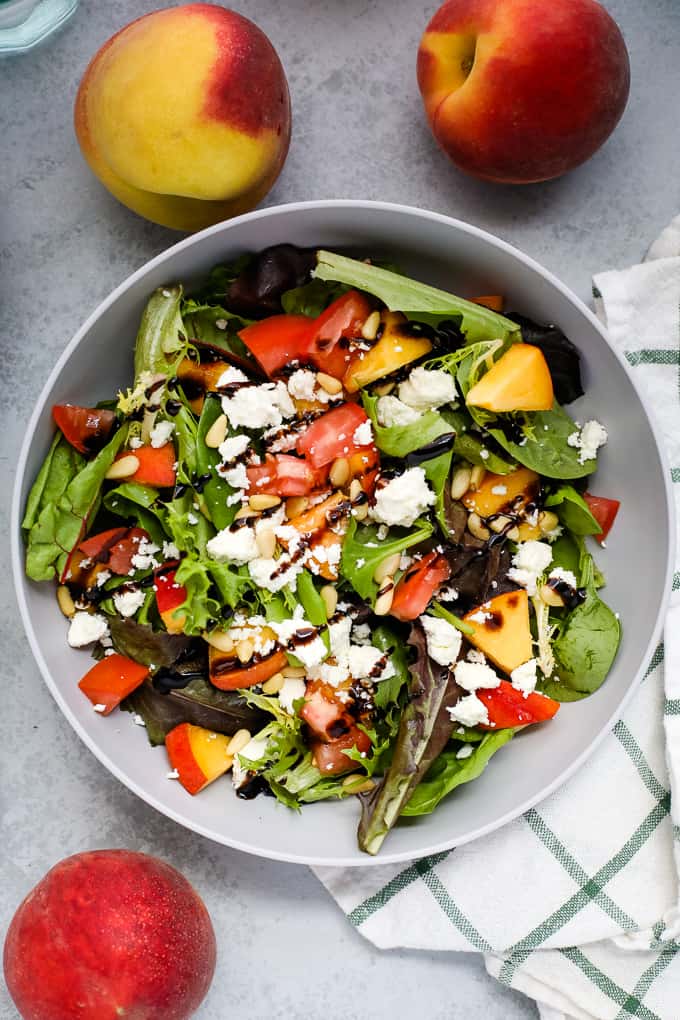 Peach Salad with Feta - I Heart Vegetables