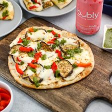 flatbread with eggplant and peppers