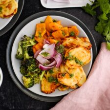 halloumi and vegetables