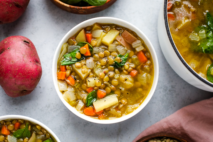 lentil soup in a bowl