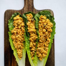 curried chickpea lettuce wraps