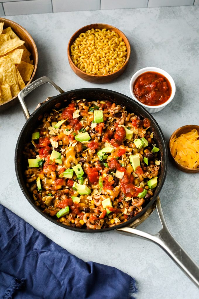 Taco pasta in a pan