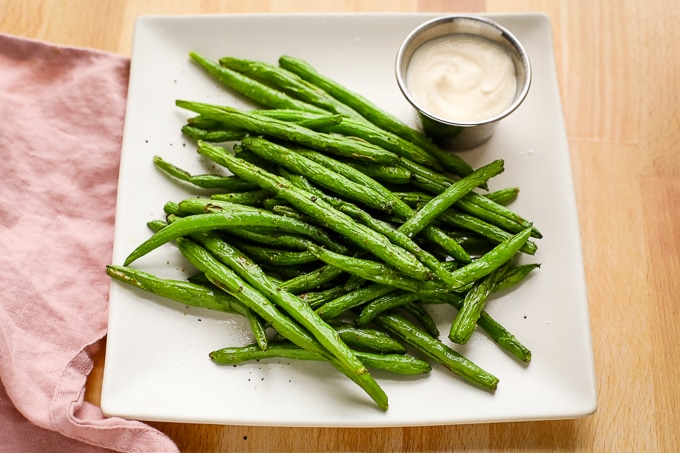 green beans on a plate