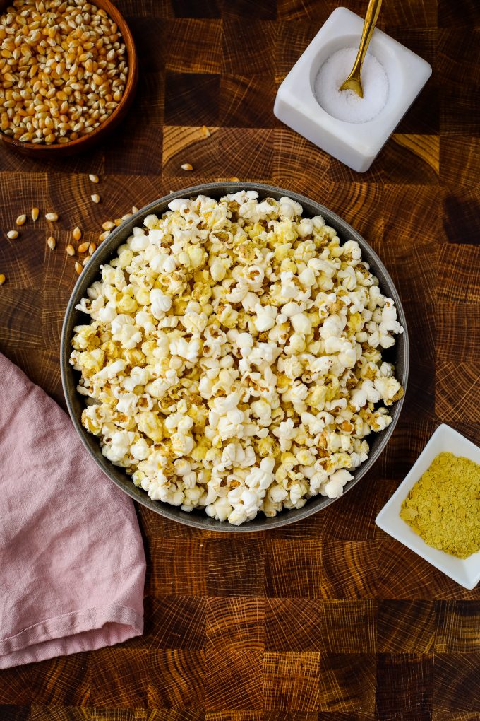 popcorn with nutritional yeast