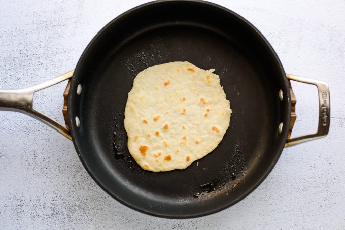 flatbread in a skillet