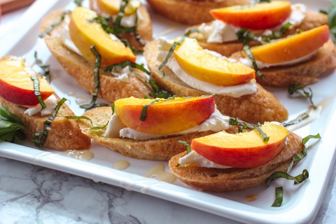 peach crostini