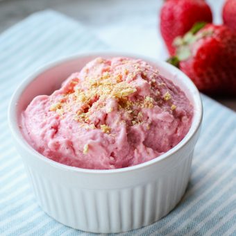 Healthy Strawberry Cheesecake Ice Cream