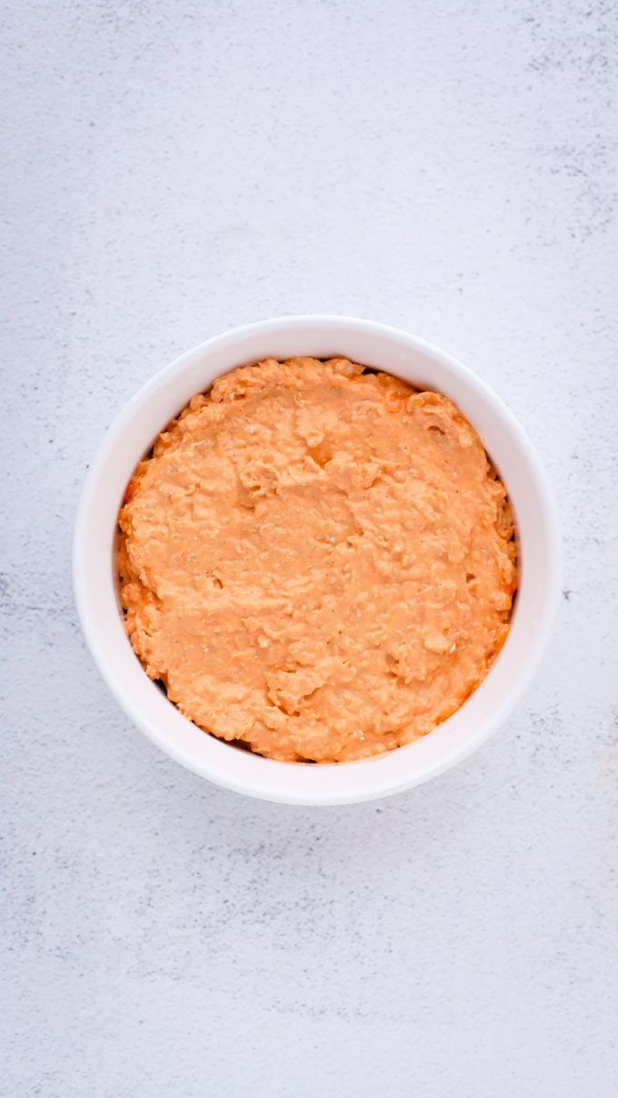 chickpea dip in a dish