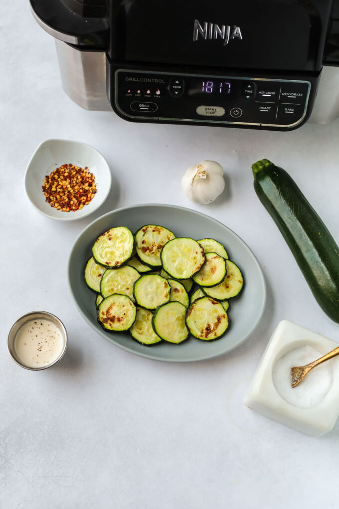 cooked zucchini on a plate