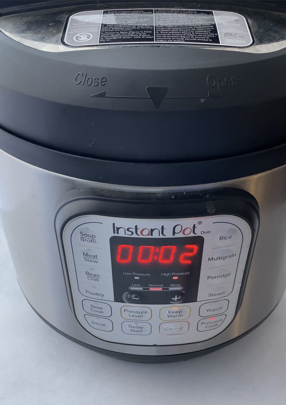 instant pot with timer
