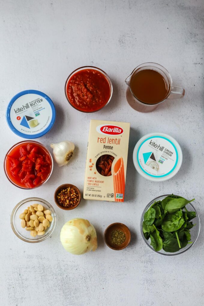 red lentil pasta ingredients